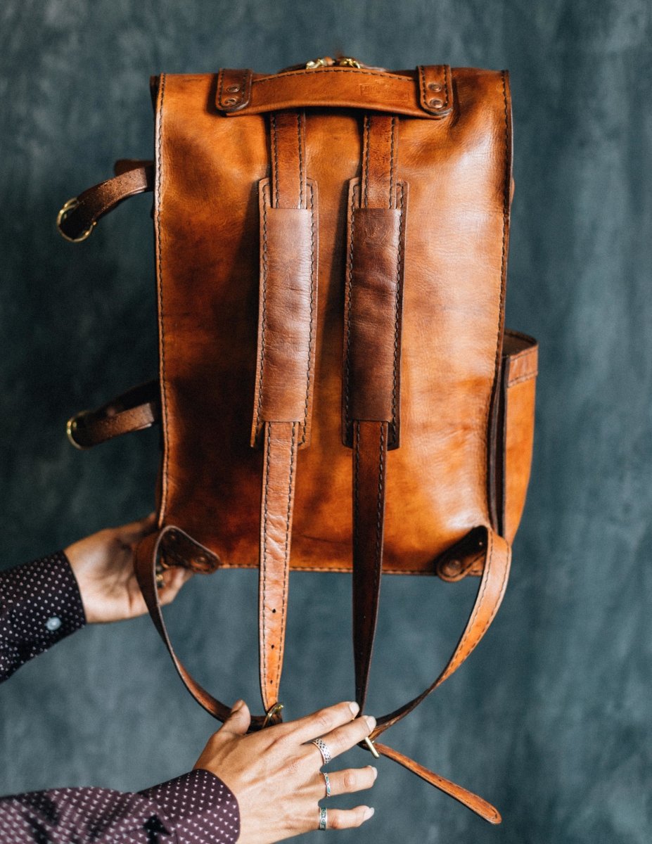 The Amaru: Leather Day Pack - JJ Leathersmith -